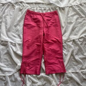 BolBou Vintage Satin Tassle Cropped Pants
